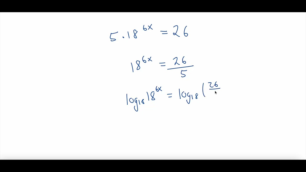 Solving Exponential Equations (With Logarithms) - Algebra Explained