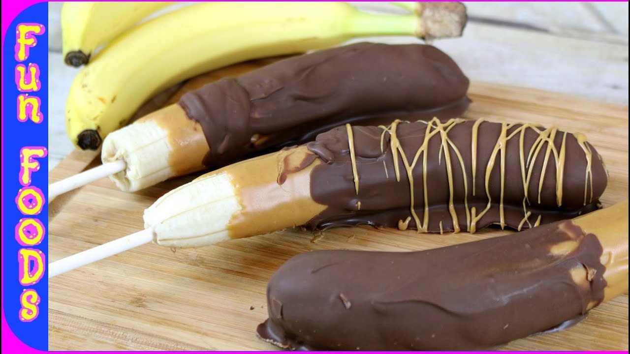 Chocolate & Peanut Butter Bananas | FunFoods