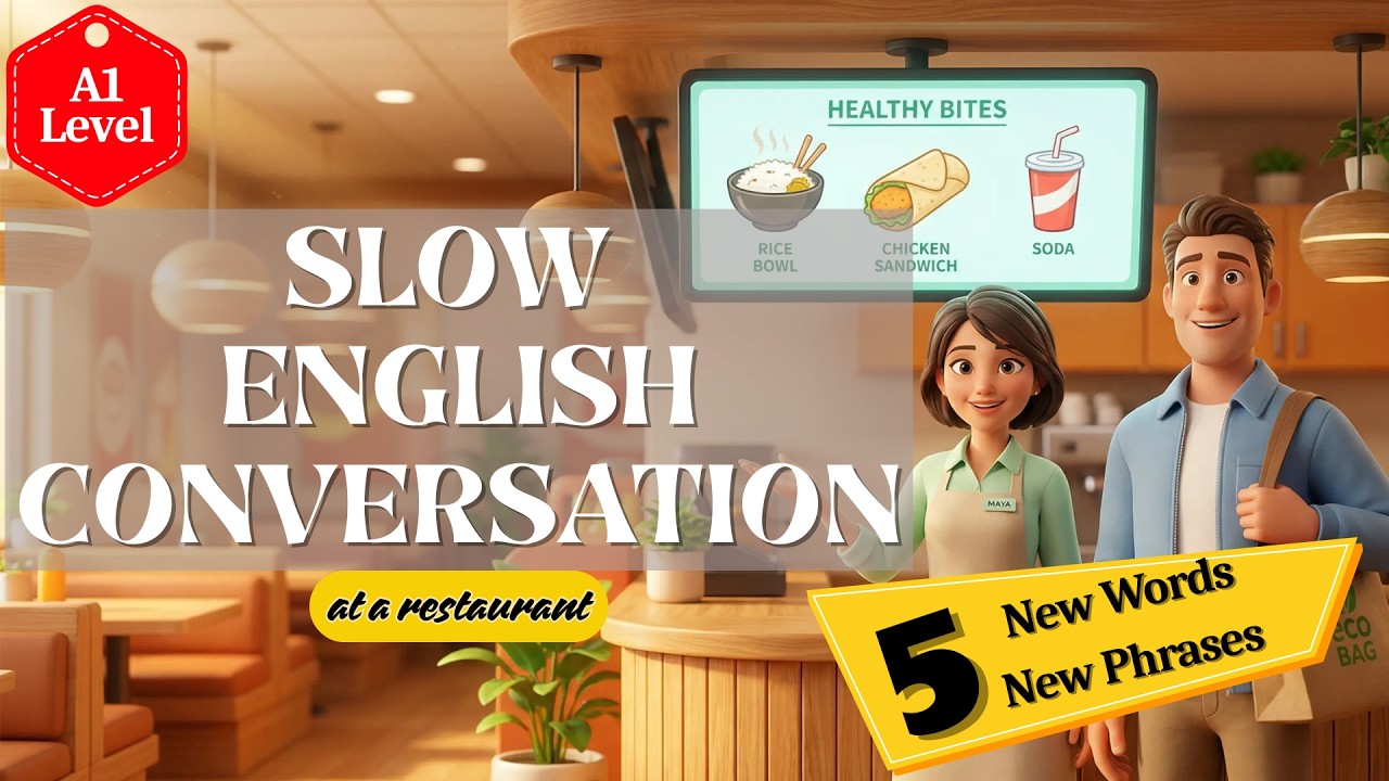 How to Order Takeaway Food in English (A1) | Real-Life Restaurant Conversation