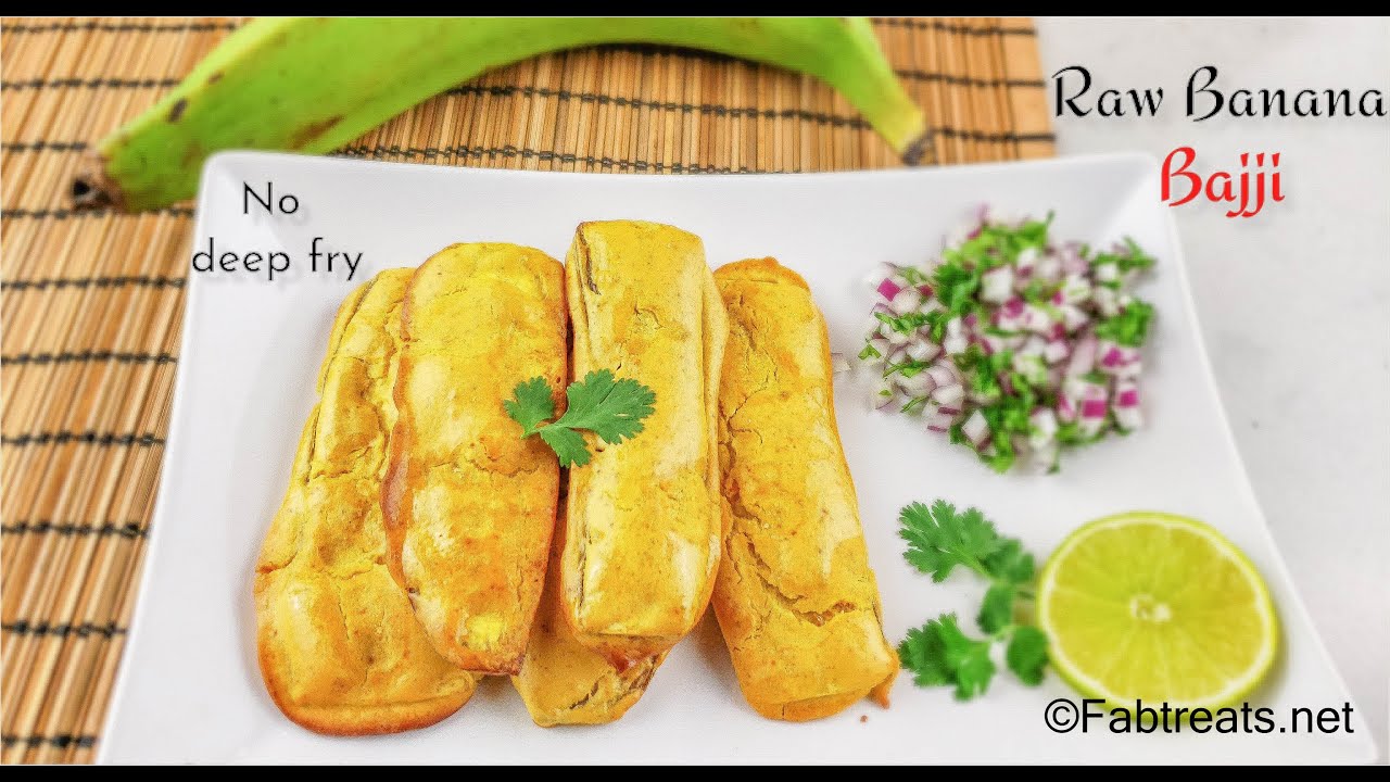 Banana bajji in air fryer / Oil free plantain fritters / Aratikaya bajji / Cusinart air fryer