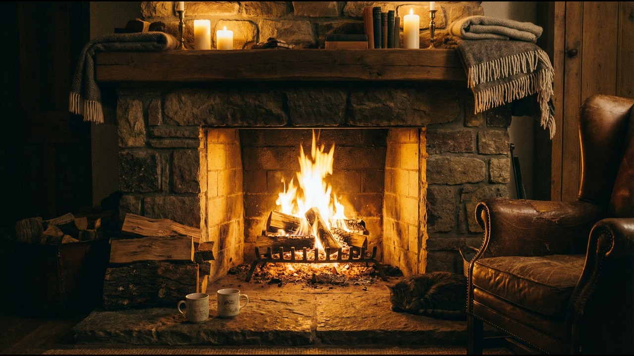 Your Instantly Fixed Insomnia Solution 💤 8 Hours of Fireplace & Rain for Deep Sleep