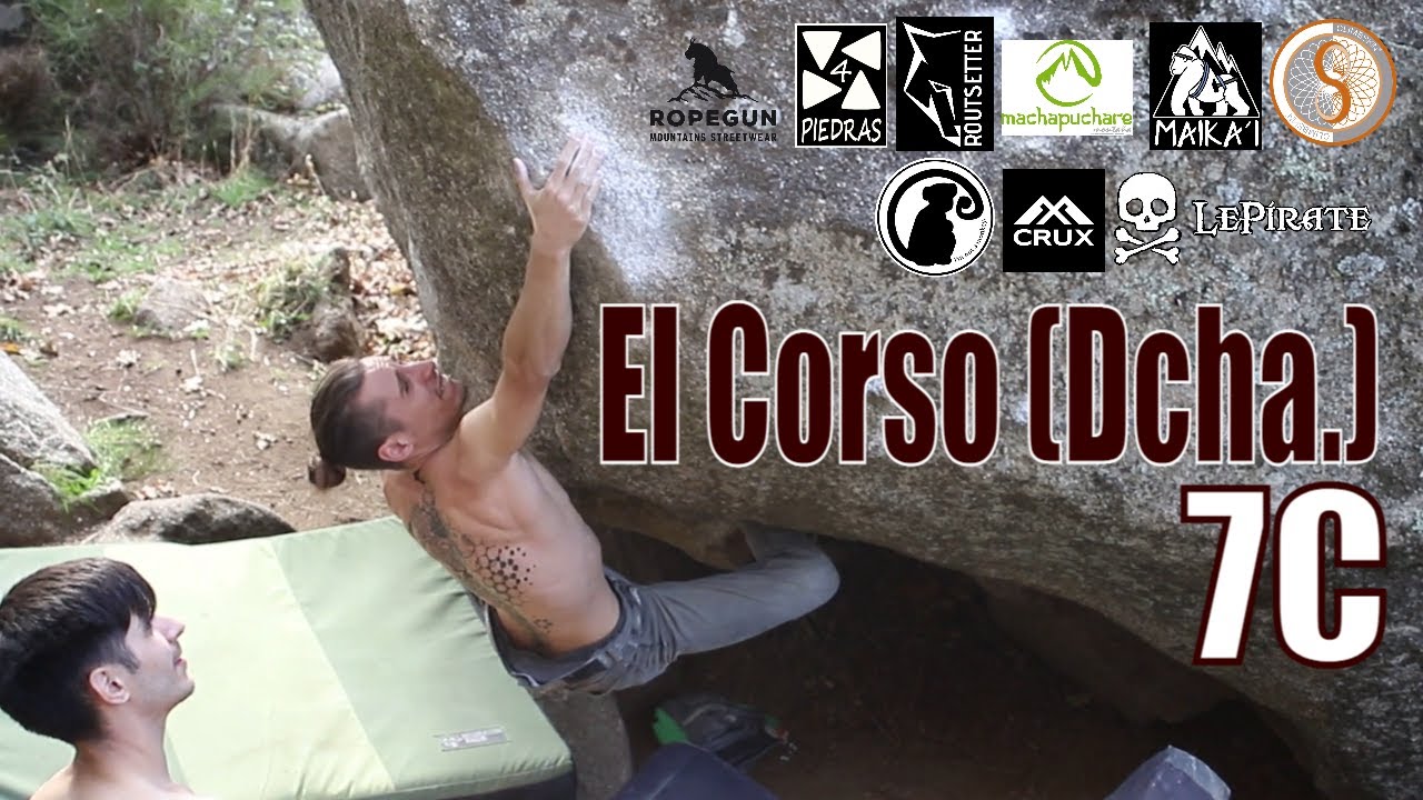 El Corso (Derecha) 7C | Zarzalejo Boulder | Sector Campo de Fútbol