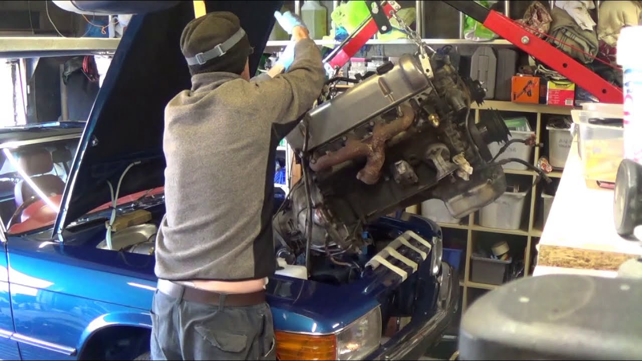 R107 450SL Mercedes engine removal