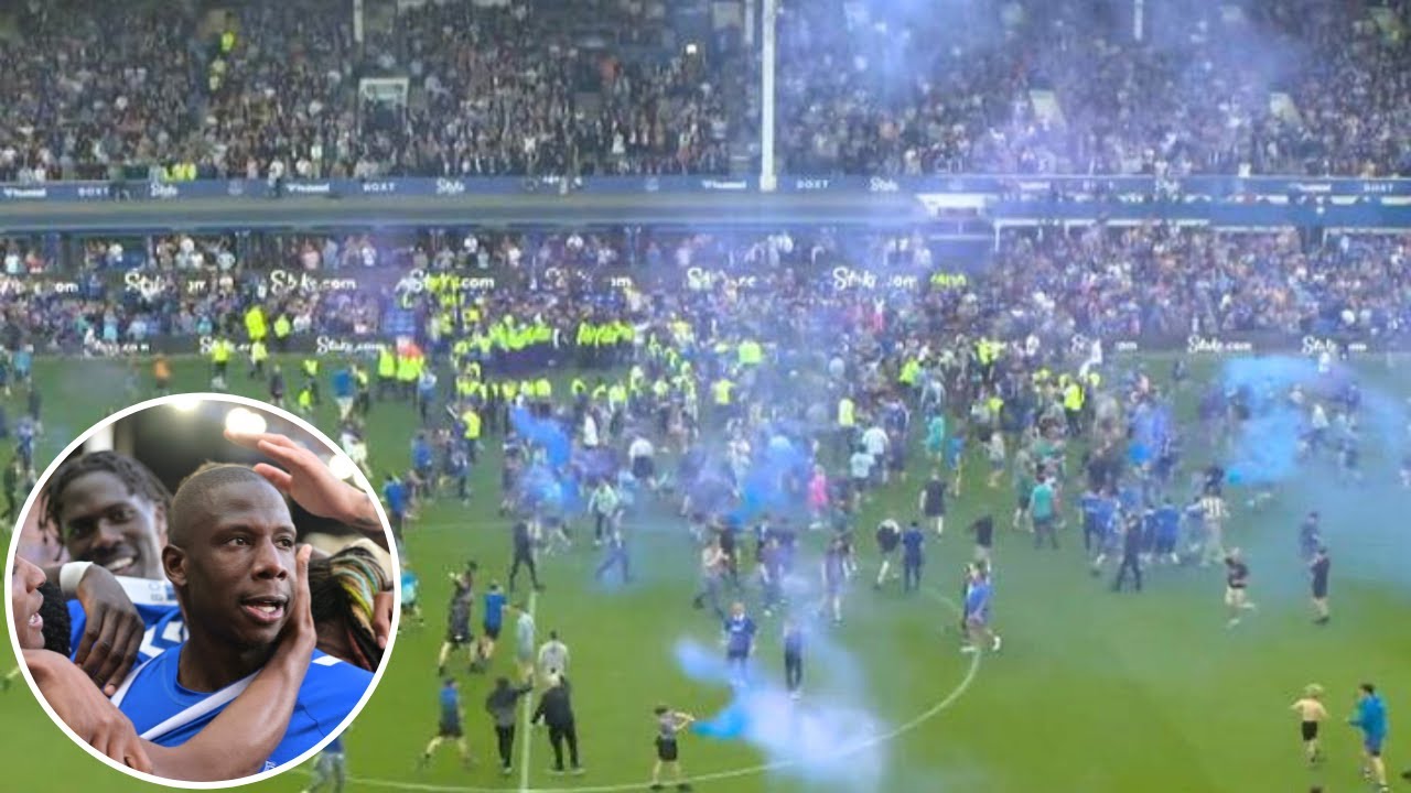 Everton Wild Celebrations After Escaping Relegation