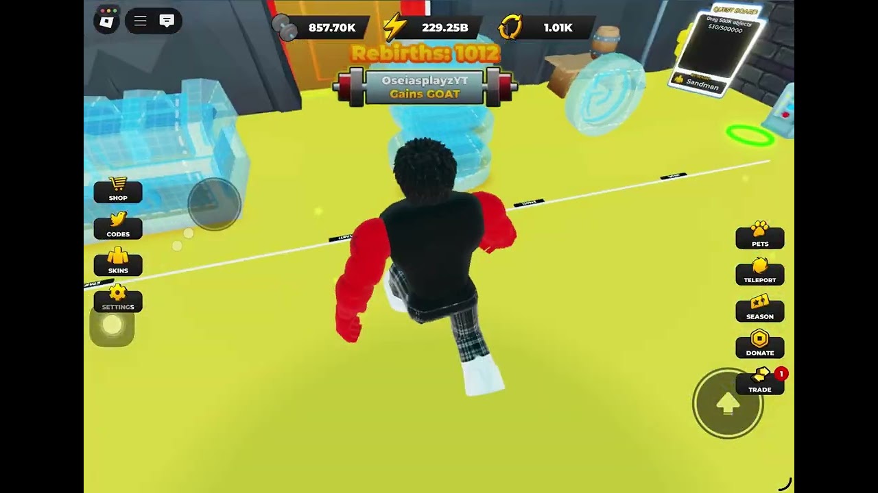 Getting 2M strength STRONGMAN SIMULATOR ROBLOX
