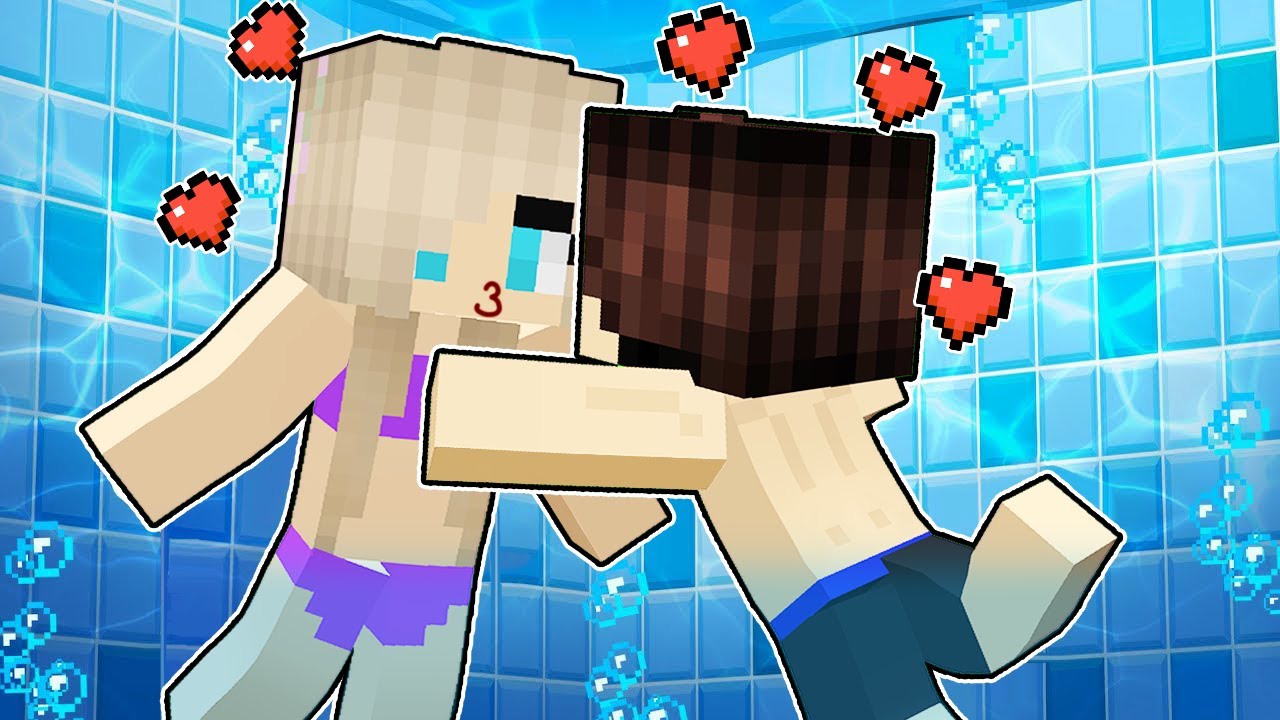 Havuz Partisinde ERKEK HAYRANIMI &Ouml;PT&Uuml;M! FİLMİ 💖😳 Minecraft