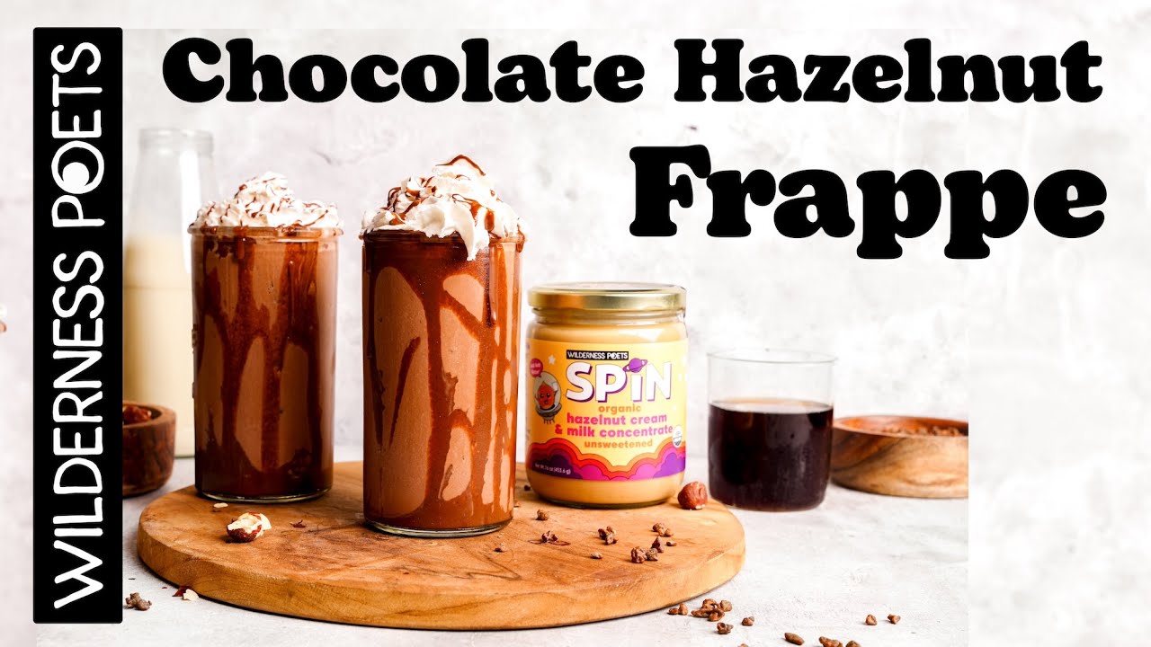 Chocolate Hazelnut Frappe - Dairy Free and made with Real Hazelnuts!