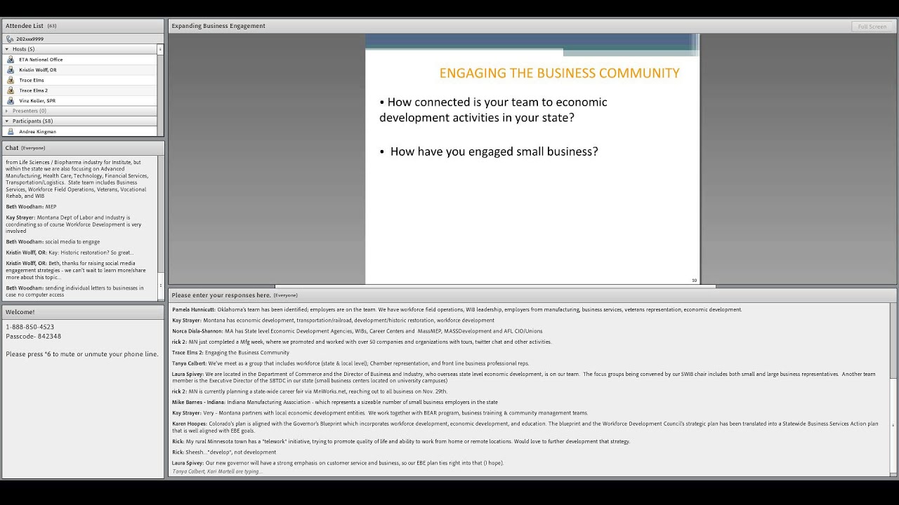 Expanding Business Engagement (November 8, 2012)