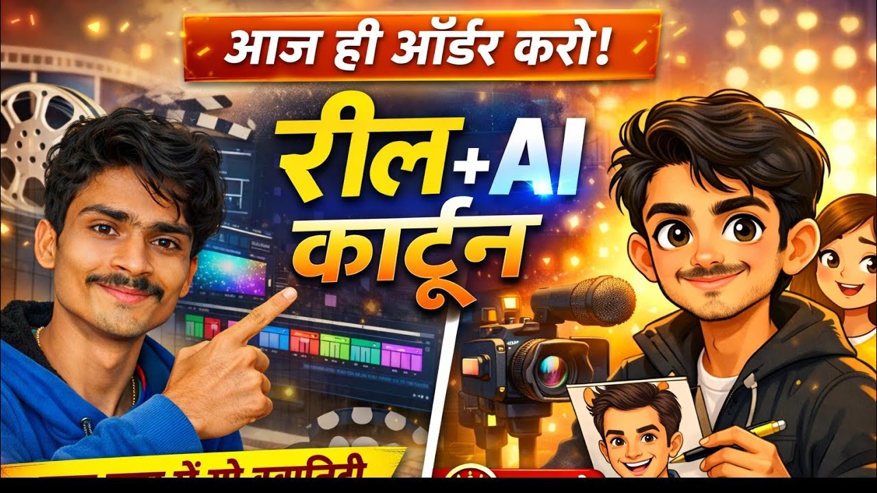 रील + AI कार्टून | कम दाम में प्रो सर्विस