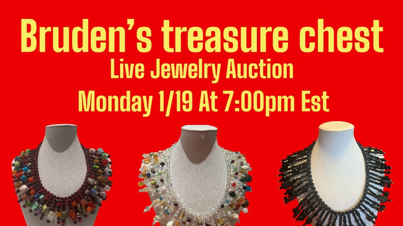 Monday 1/19 At 7:00pm EST Live Jewelry Auction