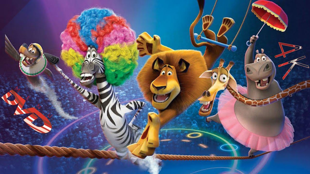 Menu de DVD-Madagascar 3: Os Procurados (De 2012) Em 4K