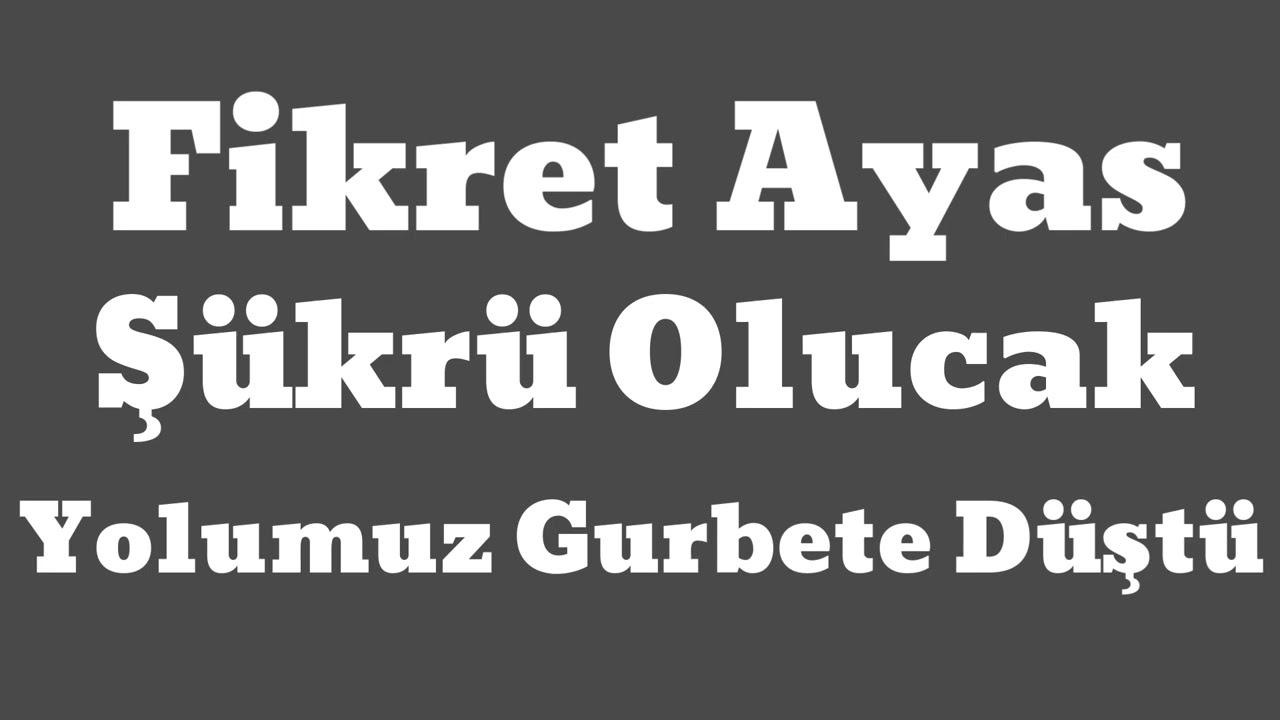 Yolumuz Gurbete Düştü🎹Fikret Ayaş🪕 Şükrü Olucak 