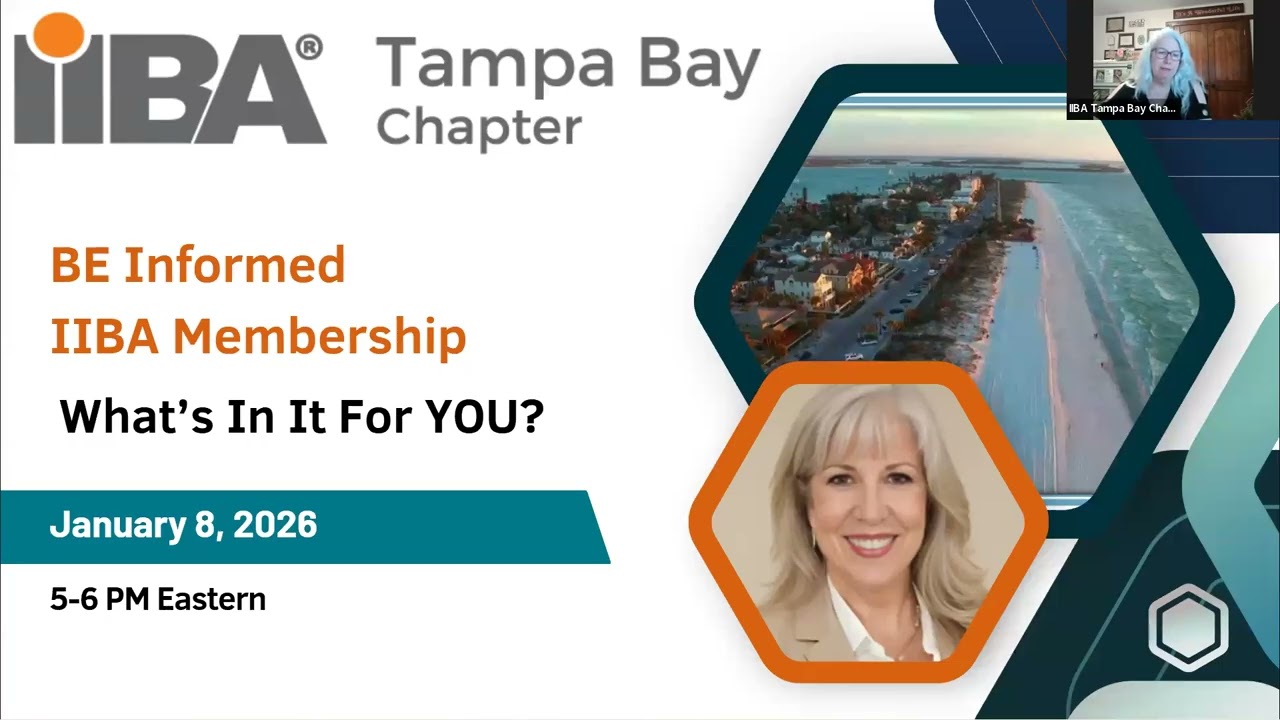 20260108 Tampa Bay IIBA Real BA Life Kick Off 2026 with Esther & Thea
