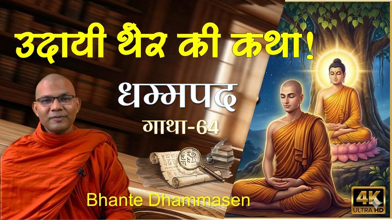 उदायी थेर की कथा!  बुद्ध का सबसे गहरा रहस्य | धम्मपद गाथा-64 | Pariyatti Dhamma l Bhante Dhammasen