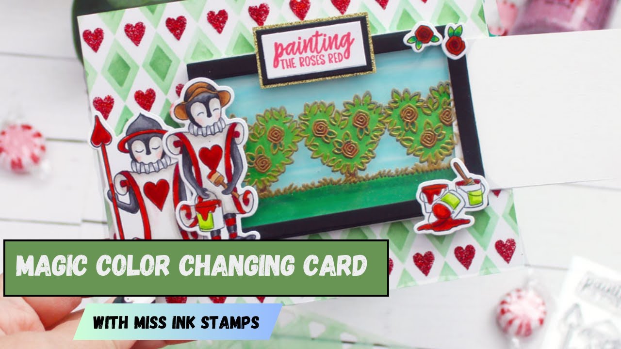 Color Changing Card: White Roses Painted Red!