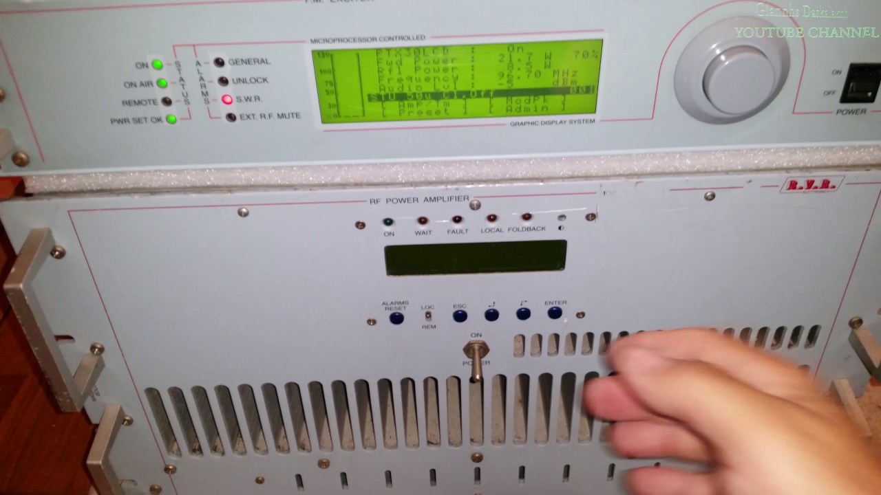 RVR FM EXCITER LCD WITH PJ1000M LCD ON AIR 4K VIDEO 60fps