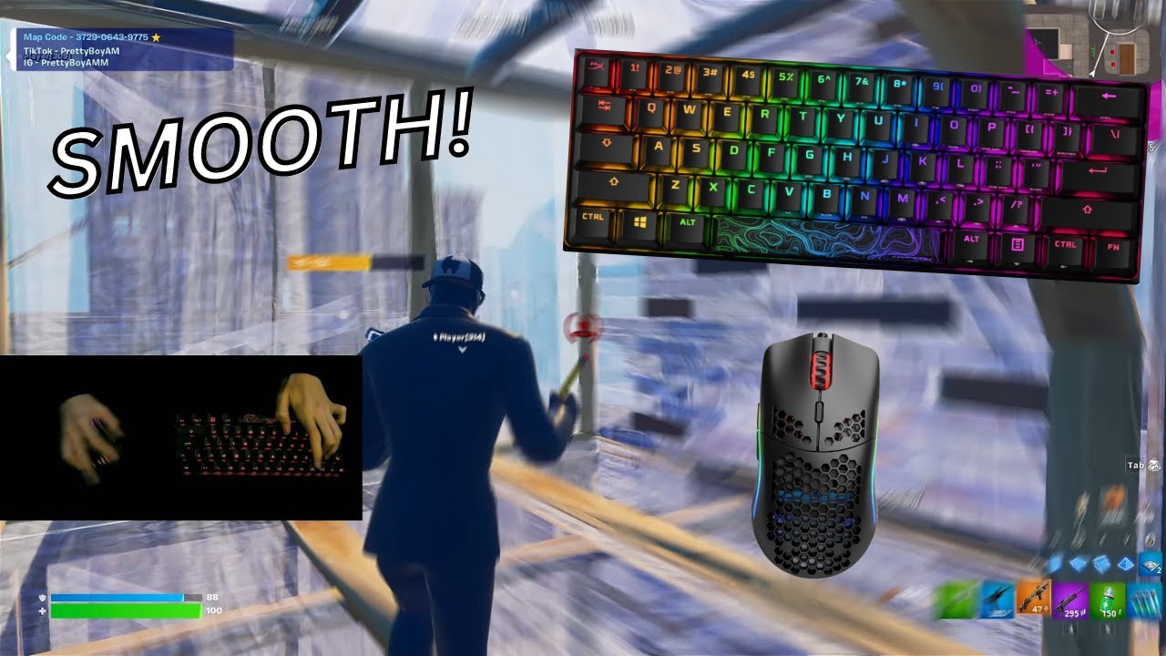 HyperX Alloy Origins 60 Aqua Switches ASMR Chill 🤩 Satisfying Gameplay Keyboard Fortnite smooth
