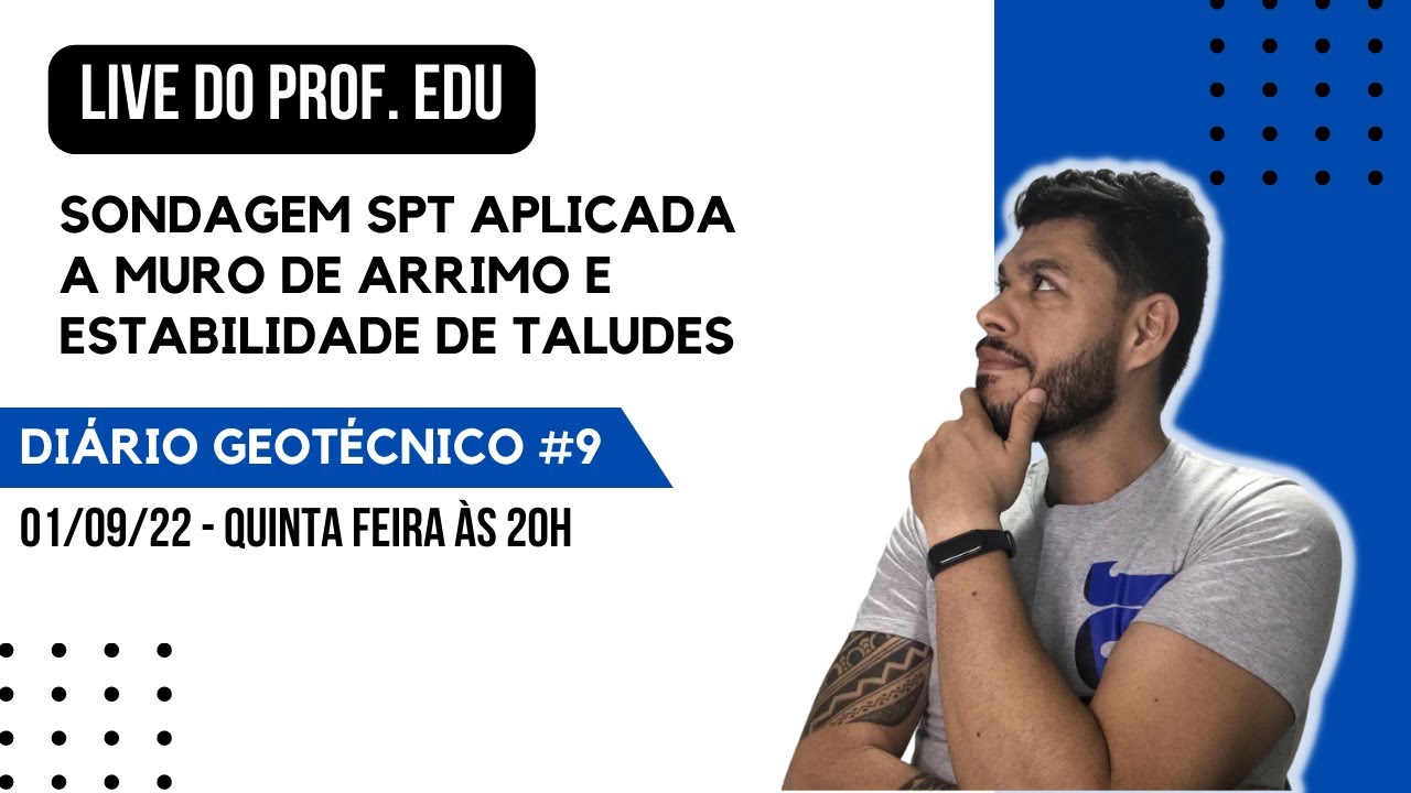 Diário Geotécnico #9 / Sondagem SPT aplicada em MURO DE ARRIMO e TALUDES