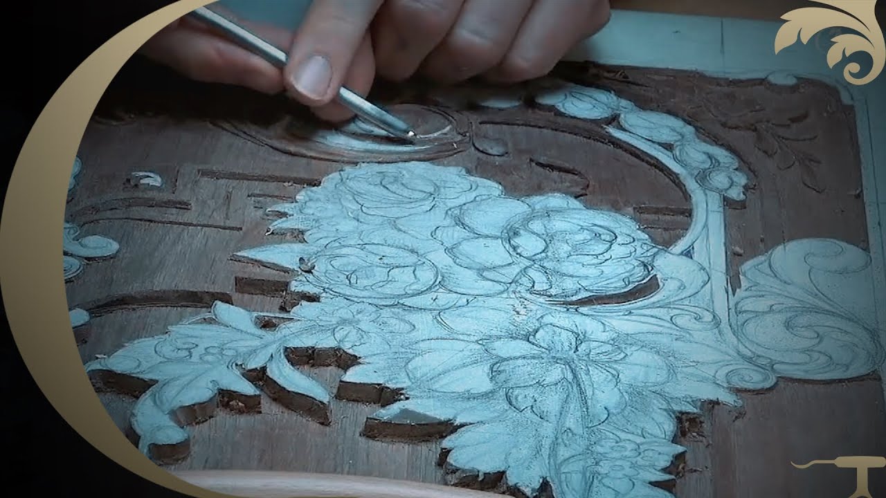 WOOD CARVING FOR FURNITURE  [wood carving course online] - very low relief carving