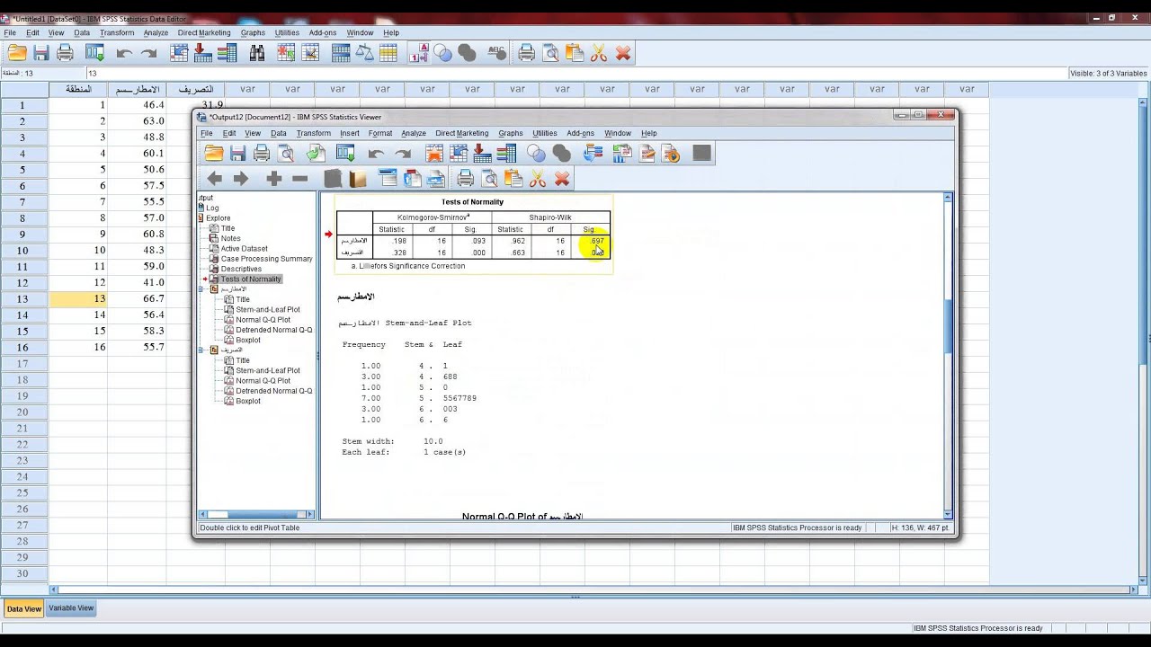SPSS تحليل معامل الارتباط / بيرسون