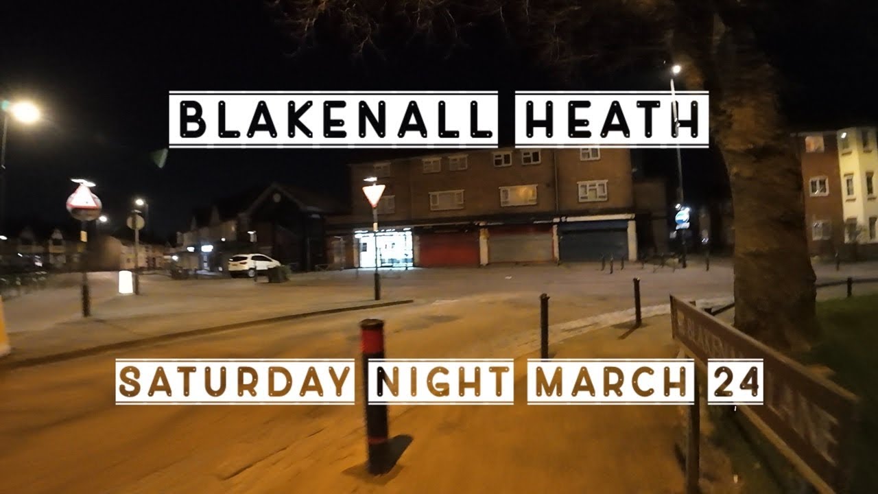Blakenall Heath Night Walk On A Saturday Night 23rd March 2024 (Walsall, West Midlands UK).