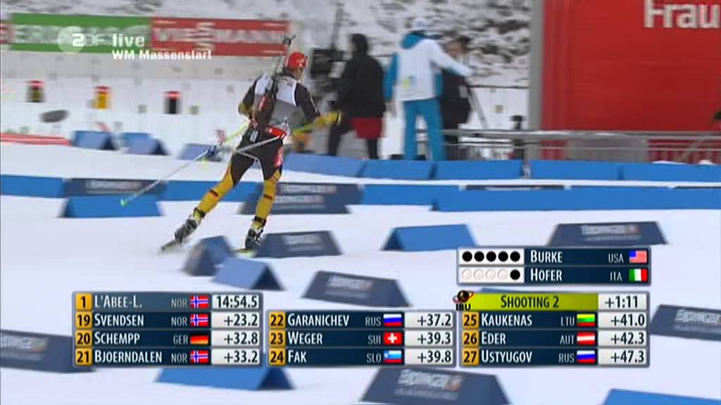 Biathlon WM Massenstart der Männer in Nove Mesto 2013