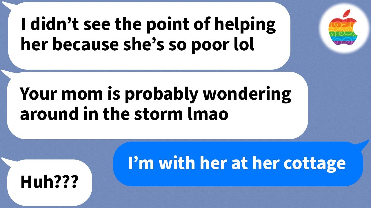 【Apple】 My sister-in-law locked my mom out  in the storm...