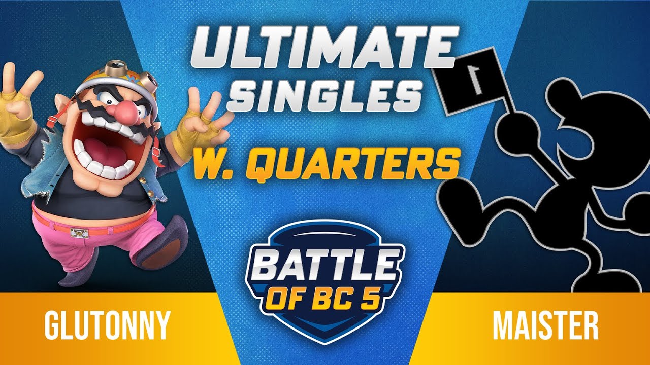 Glutonny (Wario) vs Maister (Mr. Game & Watch) - Ultimate Singles Winners QF - Battle of BC 5