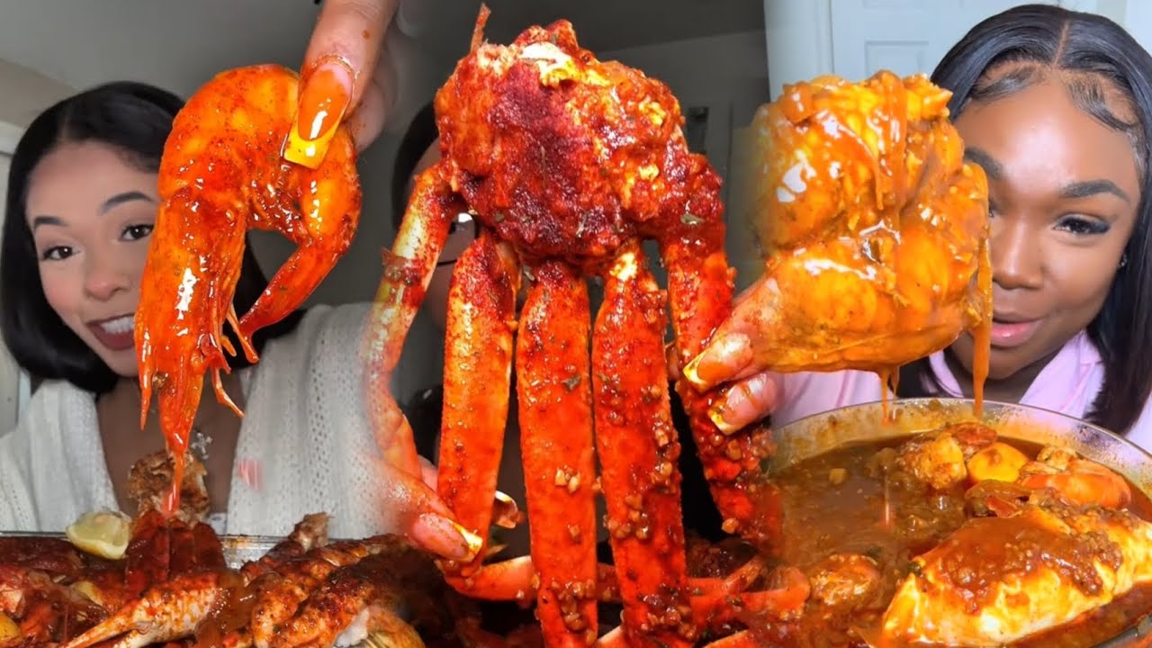 TIK TOK MUKBANGS|SEAFOOD BOIL|Watch this if you're hungry!😋 