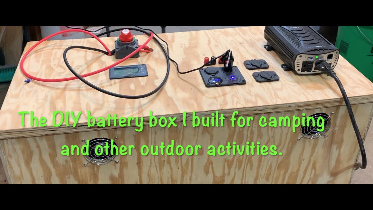 Solar battery box DIY great power for camping or home power outage.