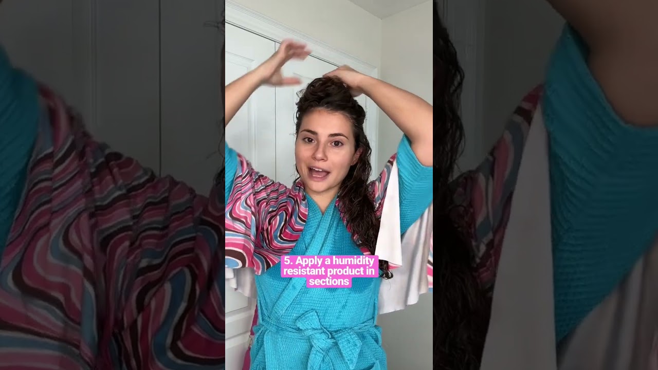 HOW I STYLE MY CURLY HAIR BEFORE VACATION TO PREVENT FRIZZ