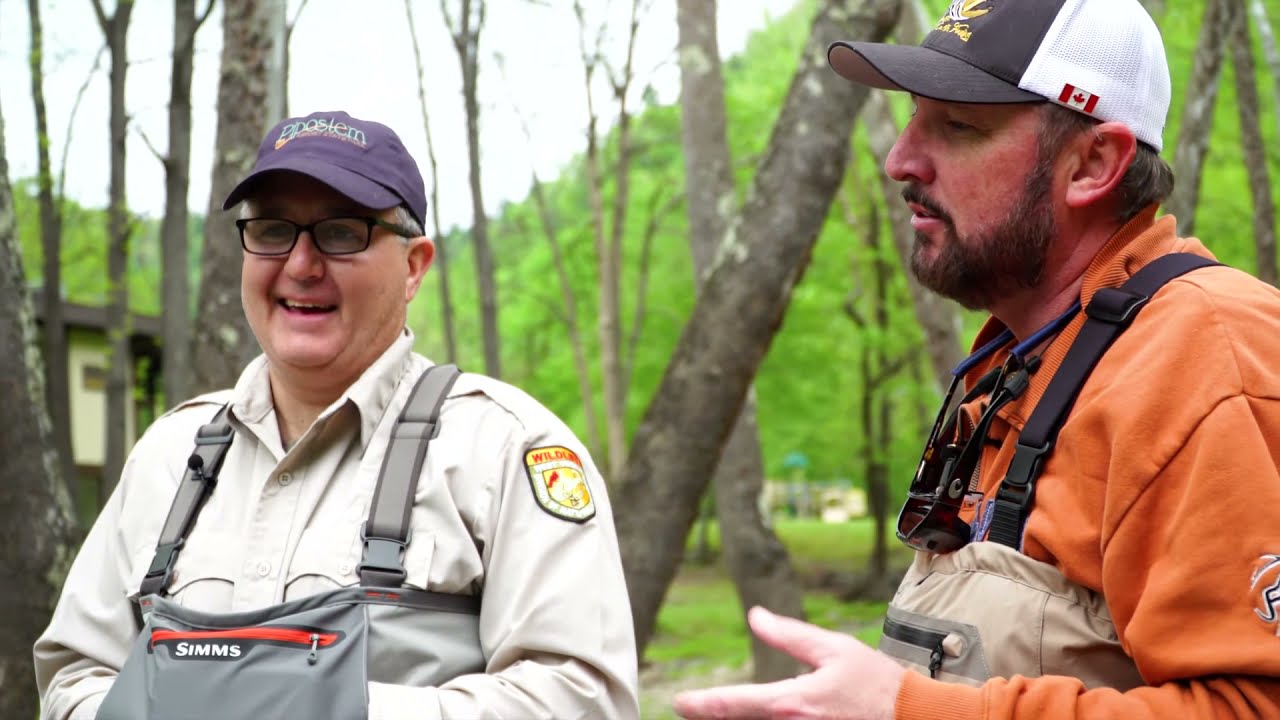 Curtis Fleming Fly Fishes the Bluestone River at Pipestem State Park WV