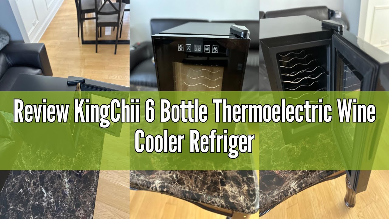 Review KingChii 6 Bottle Thermoelectric Wine Cooler Refrigerator Advanced Cooling Technology, Stainl