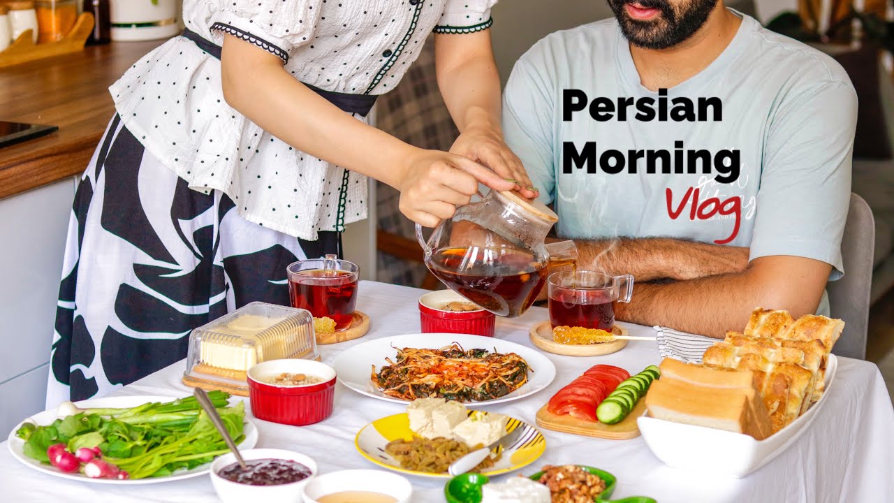 Healthy Iranian Breakfast VLOG 🍳 | From Bakery ( Barbari Bread), Persian Tea & Lunchbox