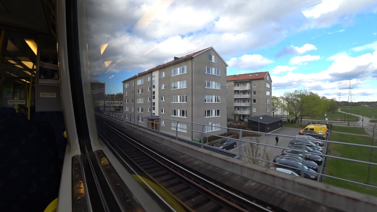 Sweden, Stockholm, subway ride from Hökarängen to Gubbängen