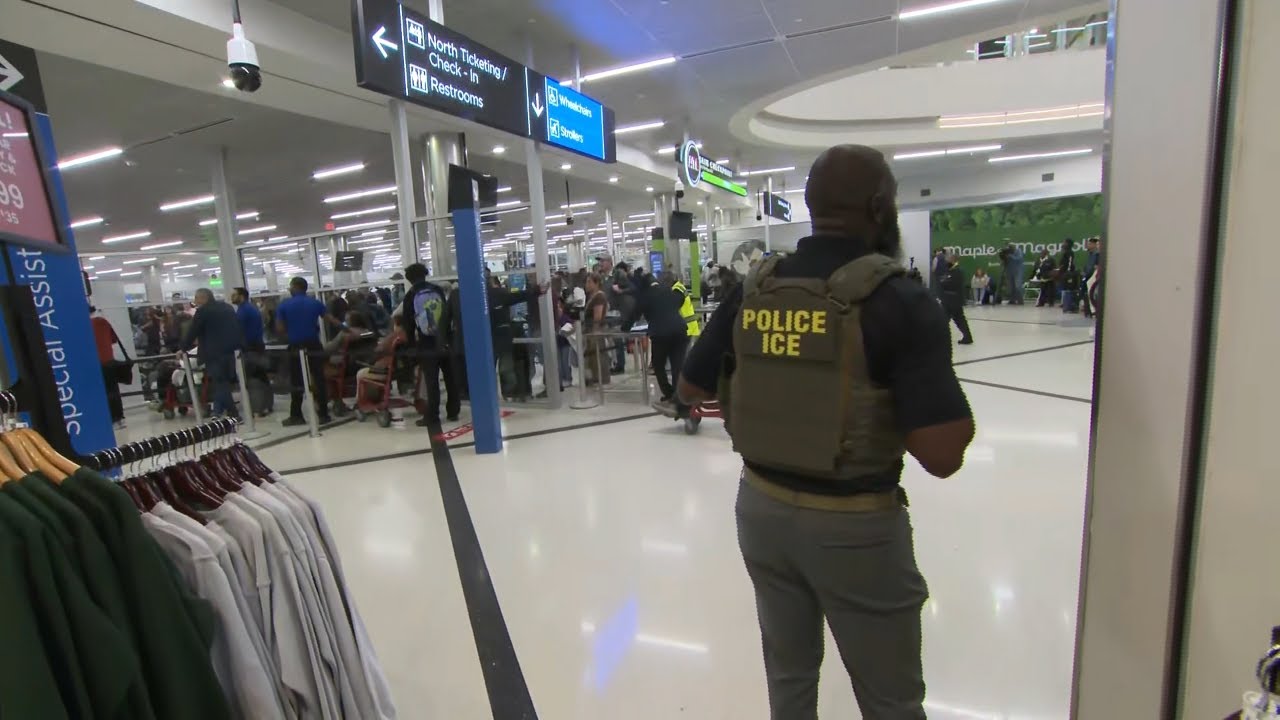 Federal immigration agents at Atlanta airport after Trump order amid partial shutdown