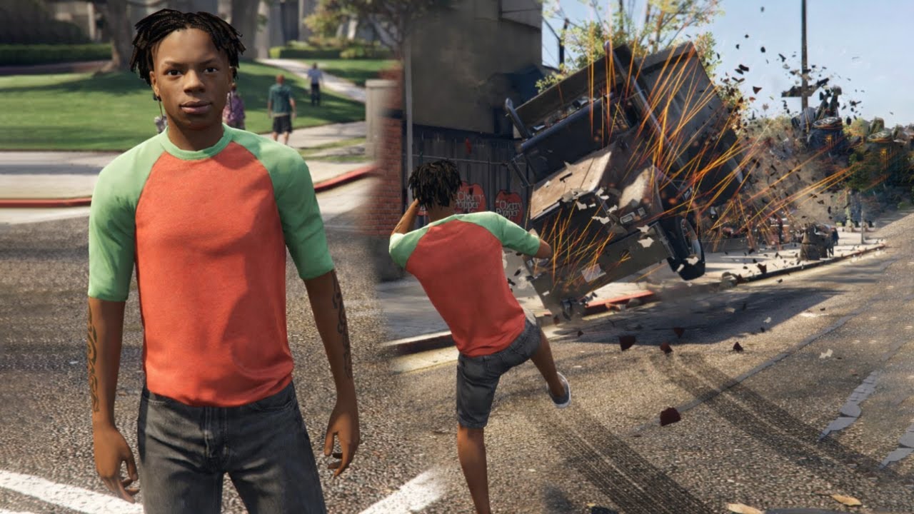 ishowspeed Super Punch vs Cars GTA V Mods - Episode #24
