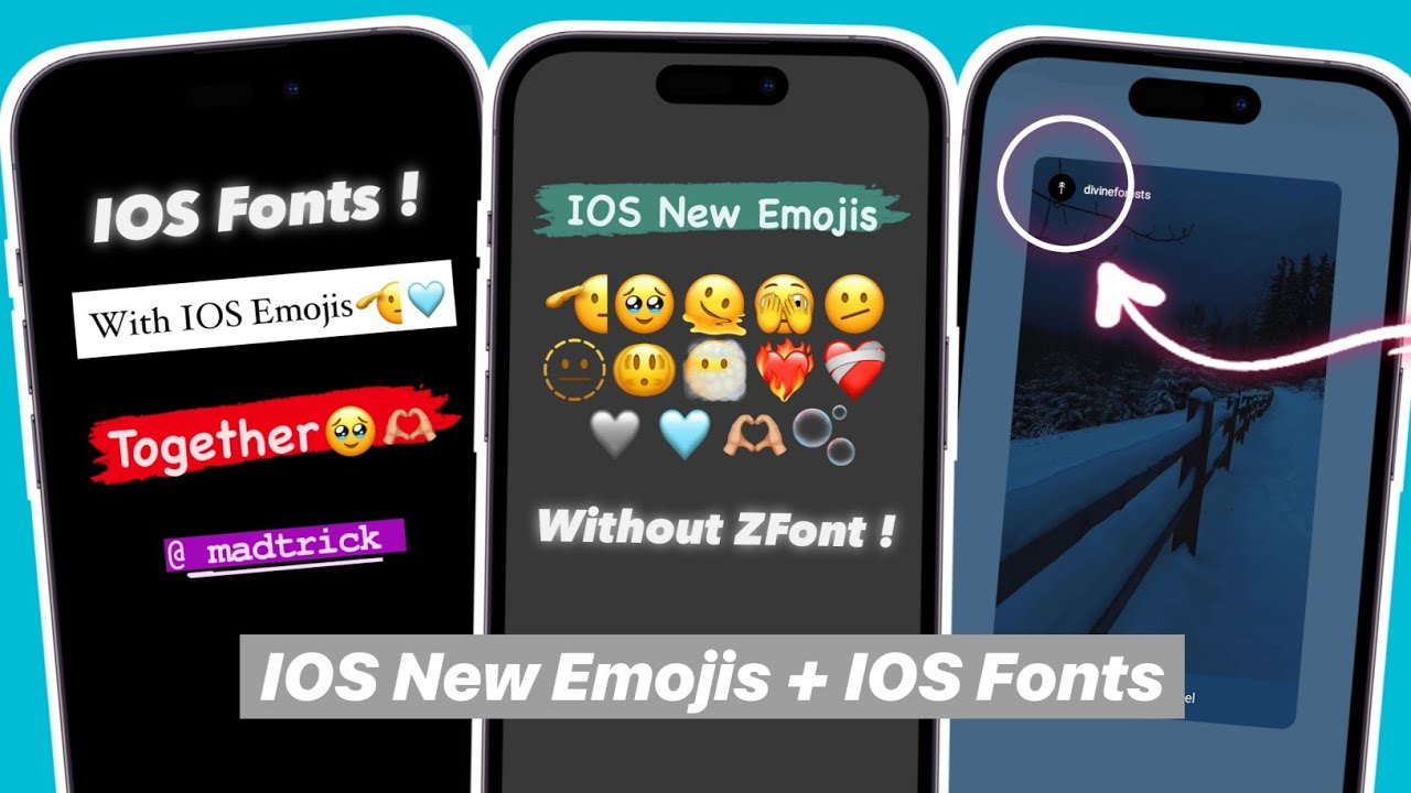 IOS Emojis + IOS Fonts + Share Reels like iphone On Instagram Android | IOS Instagram🌈