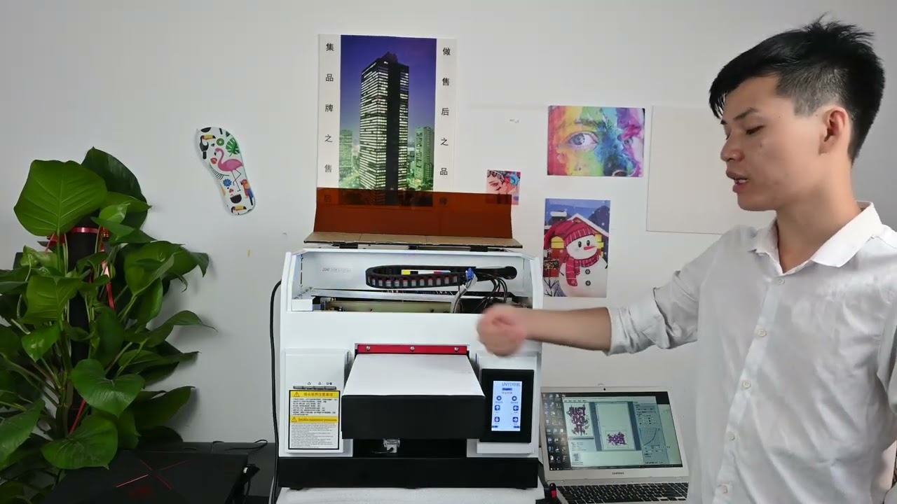 How to set correct printing position for new customer use a new  ACHI A4 UV printer #uvprinter