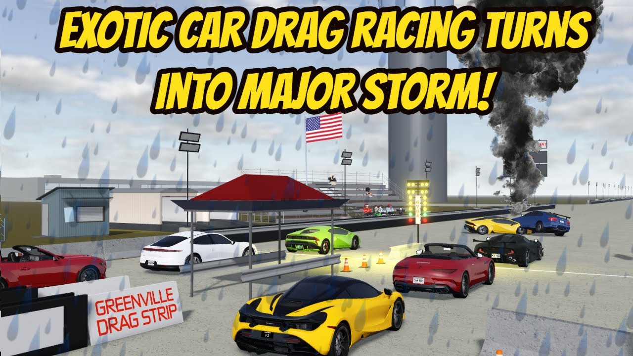 Greenville, Wisc Roblox l Lamborghini Drag Racing Rain STORM CRASH Update Roleplay