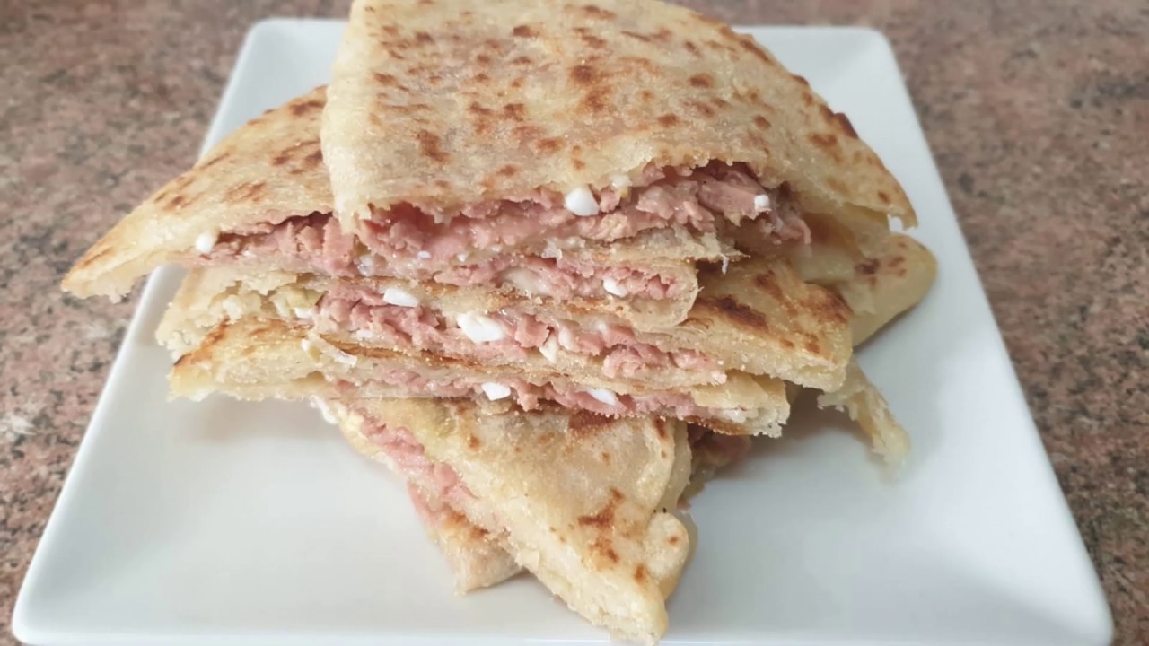 MSEMEN MARROQUÍ relleno como un SÁNDWICH ♡ Comida de Marruecos