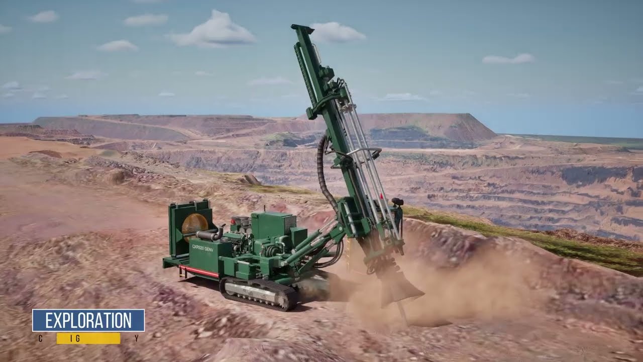 Industrial 3D Animation Showing Inside of an Iron Ore Mining Operation