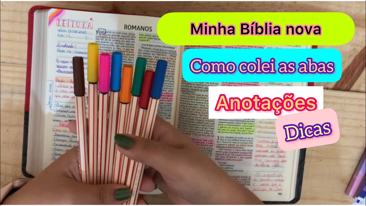 Minha Bíblia Nova Thomas Nelson, comprei abas para ela, dicas de leitura | Fernanda Santana