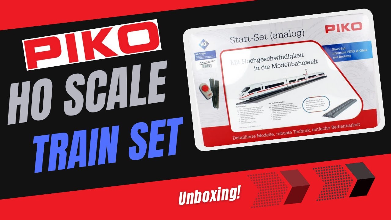 PIKO ICE 3 HO Scale Train Set Review and Unboxing -  German Train in Fantasy Amtrak Livery