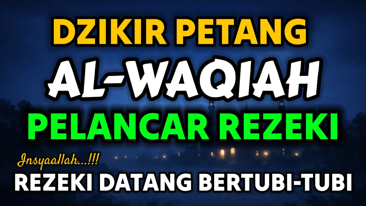 Surat Al WAQIAH 7x, dengarkan hutang lunas, Rezeki datang dari berbagai arah, Bacaan Al Quran Merdu