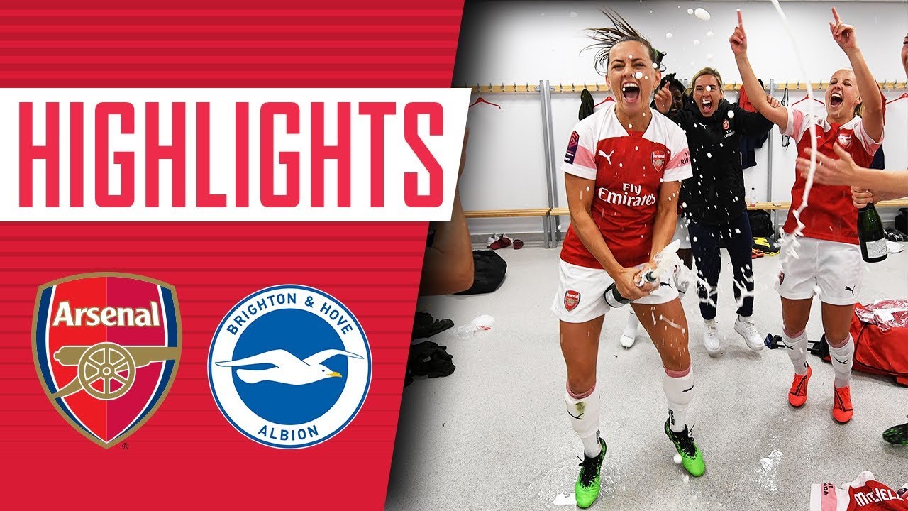 🏆 CHAMPIONS! Arsenal Women 4-0 Brighton | Goals, highlights & celebrations