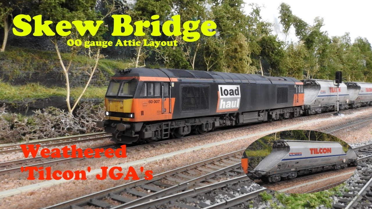 22 - SKEW BRIDGE - OO gauge Model Railway - Weathered 'Tilcon' JGA's