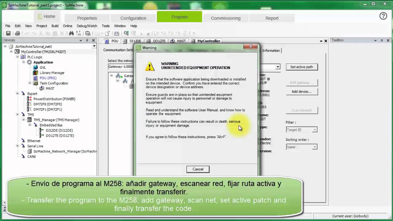SoMachine. Tutorial de programaci&oacute;n de PLCs. Parte 1 - Creaci&oacute;n de un proyecto. Schneider Electric