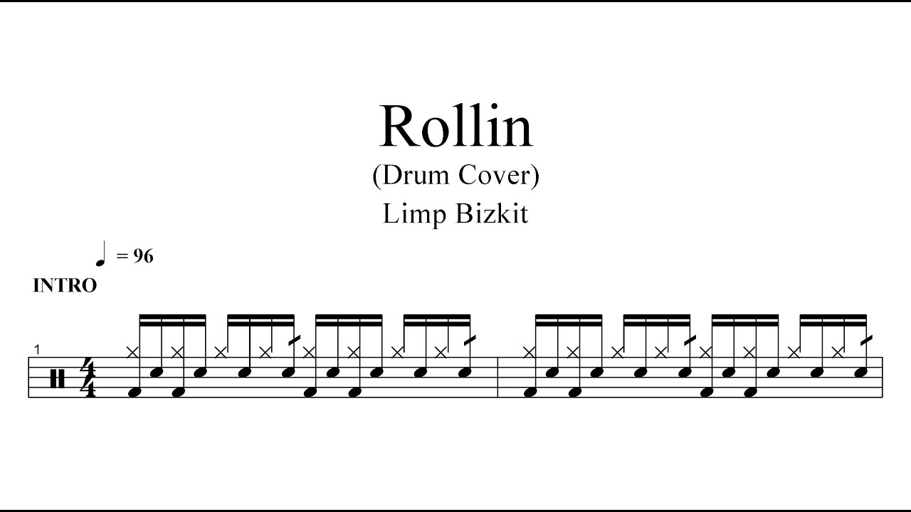 [Drum Cover] Limp Bizkit - Rollin | Drum Sheet Music | en.copydrum.com
