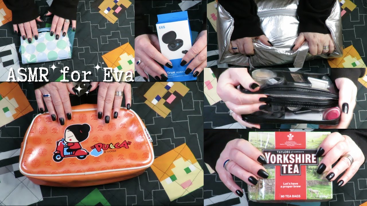 ASMR Slow methodical sticky finger pad grip & squeezing PVC bags & Yorkshire Tea! No talking 🎧 #asmr